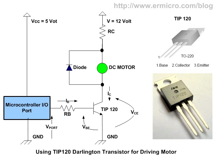 of the dc motor circuit